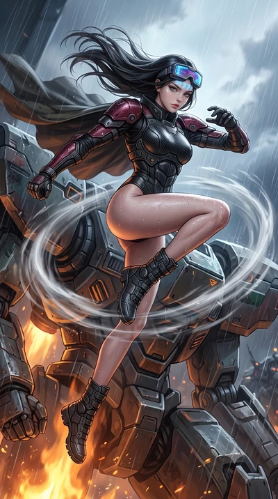 score_9, masterpiece, best quality, ultra-detailed, high-budget anime keyframe, semi-realistic 3D game render, editorial fashion photography, tasteful artistic composition, Korean woman. low angle full-body shot from head to toe showing her feet, fil
