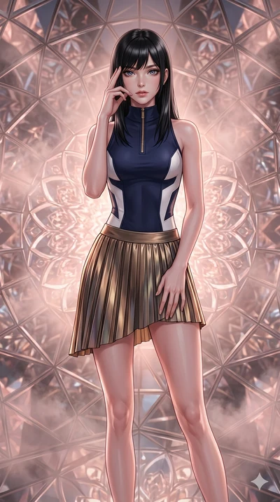 score_9, masterpiece, best quality, ultra-detailed, high-budget anime keyframe, editorial fashion photography, tasteful artistic composition, Caucasian woman, strictly human ears. cowboy shot from the thighs up, character and outfit filling the frame