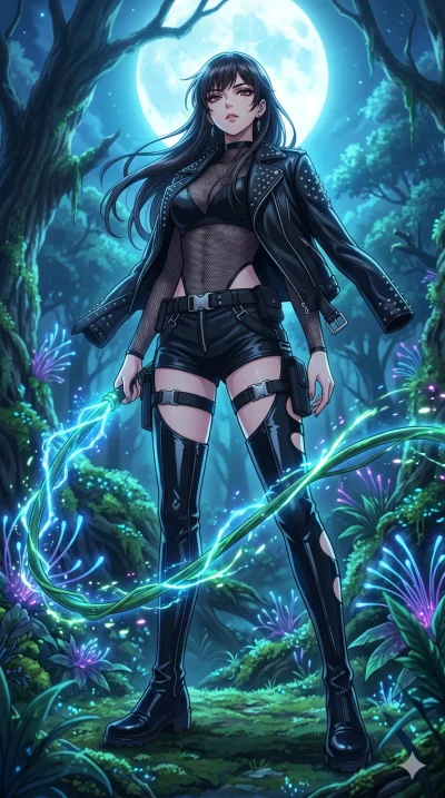 score_9, masterpiece, best quality, ultra-detailed, High-budget Anime Keyframe, vibrant colors, fluid line-art, expressive lighting, cinematic composition, Ufotable-style visual effects, top-tier animation quality, Japanese woman with delicate and el