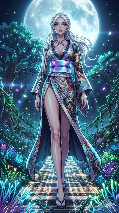 score_9, masterpiece, best quality, ultra-detailed, High-budget Anime Keyframe, vibrant colors, fluid line-art, expressive lighting, cinematic composition, Ufotable-style visual effects, top-tier animation quality, Japanese woman with delicate and el