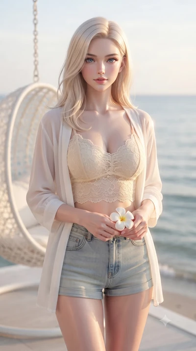 score_9, masterpiece, best quality, ultra-detailed, high-budget anime keyframe, editorial fashion photography, tasteful artistic composition, Caucasian woman woman. close-up cowboy shot from the waist and thighs up, the character dominates the compos