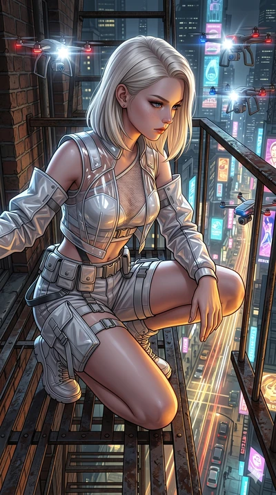 score_9, masterpiece, best quality, ultra-detailed, high-budget anime keyframe, editorial fashion photography, tasteful artistic composition, Caucasian woman, strictly human ears. Upper body close-up from the thighs up, character filling the screen f