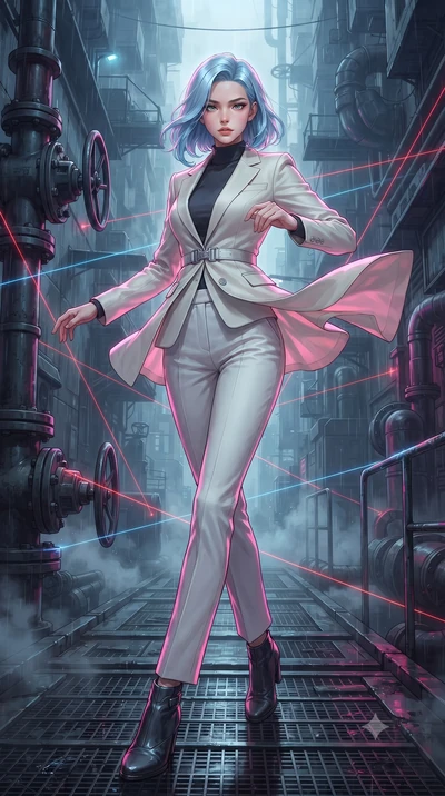 score_9, masterpiece, best quality, ultra-detailed, high-budget anime keyframe, editorial fashion photography, tasteful artistic composition, realistic cosplay photography, Korean woman. low angle full-body shot from head to toe showing her feet, fil
