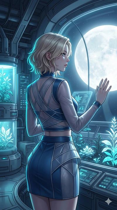 score_9, masterpiece, best quality, ultra-detailed, high-budget anime keyframe, editorial fashion photography, tasteful artistic composition, Caucasian woman, strictly human ears. Upper body close-up from the thighs up, character filling the screen f