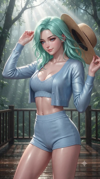 score_9, masterpiece, best quality, ultra-detailed, high-budget anime keyframe, editorial fashion photography, tasteful artistic composition, Japanese woman woman. close-up cowboy shot from the waist and thighs up, the character dominates the composi