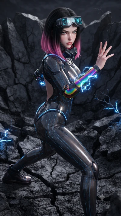 score_9, masterpiece, best quality, ultra-detailed, high-budget anime keyframe, editorial fashion photography, tasteful artistic composition, Korean woman. close-up cowboy shot from the waist and thighs up, the character dominates the composition, fi