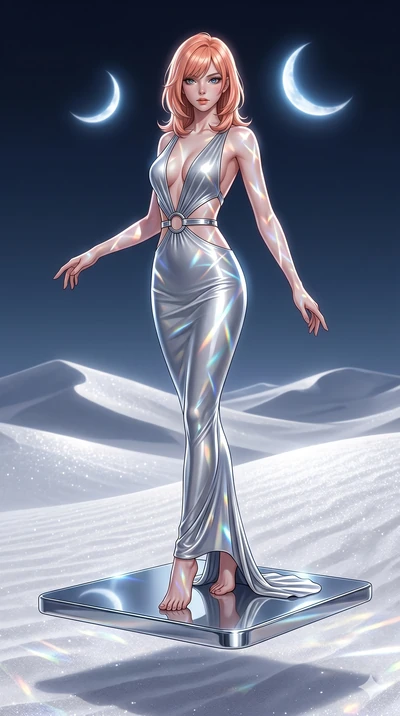 score_9, masterpiece, best quality, ultra-detailed, high-budget anime keyframe, editorial fashion photography, tasteful artistic composition, Japanese woman. low angle full-body shot from head to toe showing her feet, filling the entire 9:16 vertical