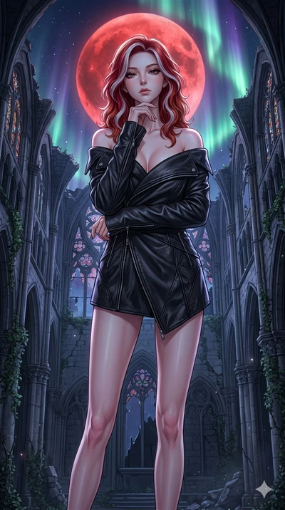 score_9, masterpiece, best quality, ultra-detailed, high-budget anime keyframe, editorial fashion photography, tasteful artistic composition, Caucasian woman, strictly human ears. cowboy shot from the thighs up, character and outfit filling the frame