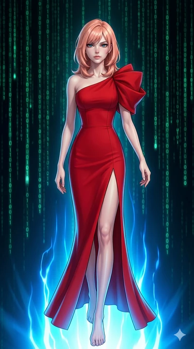 score_9, masterpiece, best quality, ultra-detailed, high-budget anime keyframe, editorial fashion photography, tasteful artistic composition, Japanese woman. low angle full-body shot from head to toe showing her feet, filling the entire 9:16 vertical