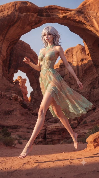 score_9, masterpiece, best quality, ultra-detailed, high-budget anime keyframe, editorial fashion photography, tasteful artistic composition, Japanese woman. low angle full-body shot from head to toe showing her feet, filling the entire 9:16 vertical