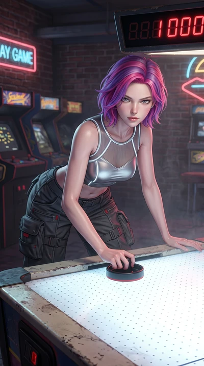 score_9, masterpiece, best quality, ultra-detailed, high-budget anime keyframe, semi-realistic 3D game render, Caucasian woman, strictly human ears. Upper body close-up from the thighs up, character filling the screen for maximum presence. Standing n