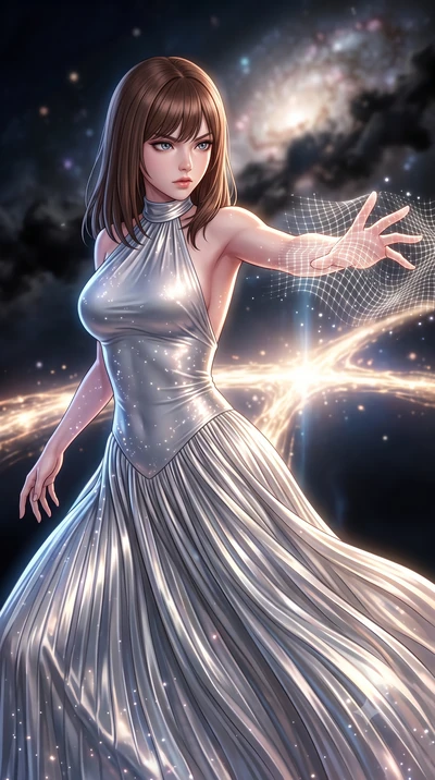score_9, masterpiece, best quality, ultra-detailed, high-budget anime keyframe, editorial fashion photography, tasteful artistic composition, Korean woman. close-up cowboy shot from the waist and thighs up, the character dominates the composition, fi