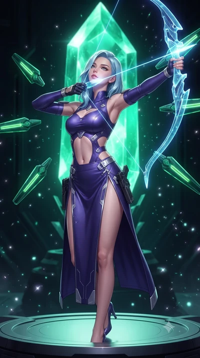 score_9, masterpiece, best quality, ultra-detailed, high-budget anime keyframe, editorial fashion photography, tasteful artistic composition, Korean woman. close-up cowboy shot from the waist and thighs up, the character dominates the composition, fi
