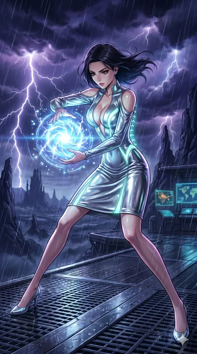 score_9, masterpiece, best quality, ultra-detailed, High-budget Anime Keyframe, vibrant colors, fluid line-art, expressive lighting, cinematic composition, Ufotable-style visual effects, top-tier animation quality, Korean woman with idol-like refined