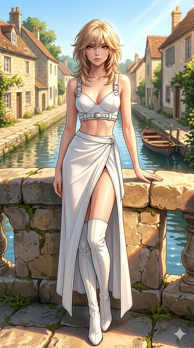 score_9, masterpiece, best quality, ultra-detailed, high-budget anime keyframe, editorial fashion photography, tasteful artistic composition, Japanese woman. cowboy shot from the thighs up, character and outfit filling the frame for maximum editorial