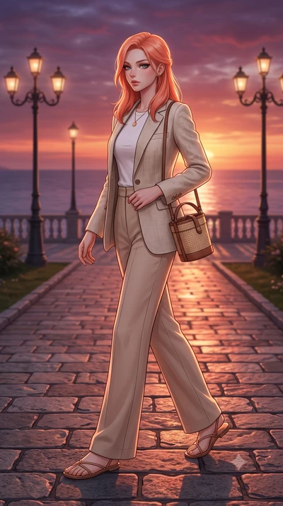 score_9, masterpiece, best quality, ultra-detailed, high-budget anime keyframe, editorial fashion photography, tasteful artistic composition, Japanese woman woman. low angle full-body shot from head to toe showing her feet, filling the entire 9:16 ve