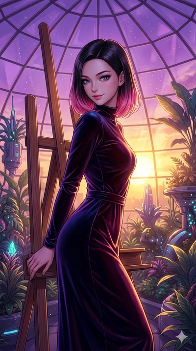 score_9, masterpiece, best quality, ultra-detailed, high-budget anime keyframe, editorial fashion photography, tasteful artistic composition, Korean woman. cowboy shot from the thighs up, character and outfit filling the frame for maximum editorial p