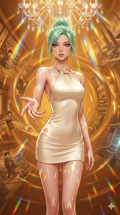 score_9, masterpiece, best quality, ultra-detailed, high-budget anime keyframe, editorial fashion photography, tasteful artistic composition, Japanese woman. cowboy shot from the thighs up, character and outfit filling the frame for maximum editorial