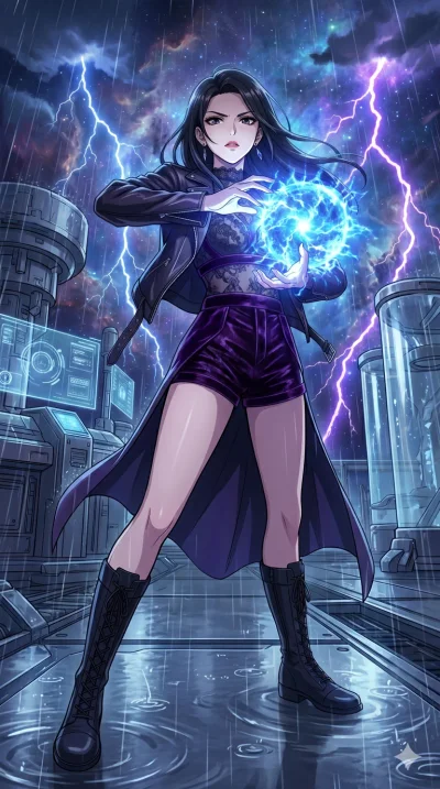 score_9, masterpiece, best quality, ultra-detailed, High-budget Anime Keyframe, vibrant colors, fluid line-art, expressive lighting, cinematic composition, Ufotable-style visual effects, top-tier animation quality, Japanese woman with delicate and el