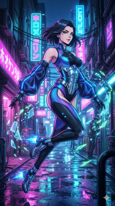 score_9, masterpiece, best quality, ultra-detailed, high-budget anime movie keyframe, cinematic anime lighting, intricate line art, Caucasian (strictly human ears) woman. Medium shot of upper body capturing the intricate details of her high-fashion a