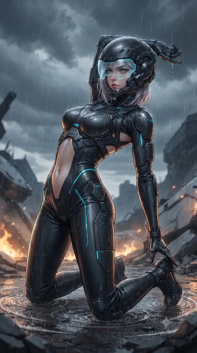 score_9, masterpiece, best quality, ultra-detailed, high-budget anime keyframe, editorial fashion photography, tasteful artistic composition, Caucasian woman. low angle full-body shot from head to toe showing her feet, filling the entire 9:16 vertica