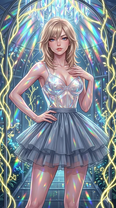 score_9, masterpiece, best quality, ultra-detailed, high-budget anime keyframe, editorial fashion photography, tasteful artistic composition, Japanese woman. cowboy shot from the thighs up, character and outfit filling the frame for maximum editorial