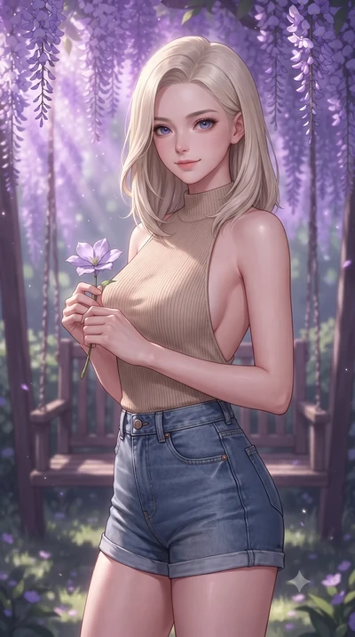 score_9, masterpiece, best quality, ultra-detailed, high-budget anime keyframe, editorial fashion photography, tasteful artistic composition, Caucasian woman woman. close-up cowboy shot from the waist and thighs up, the character dominates the compos