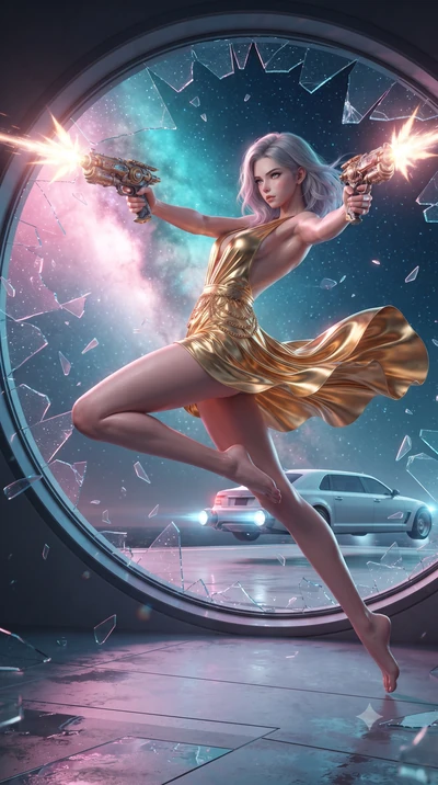score_9, masterpiece, best quality, ultra-detailed, high-budget anime keyframe, editorial fashion photography, tasteful artistic composition, realistic cosplay photography, Caucasian woman, strictly human ears. low angle full-body shot from head to t
