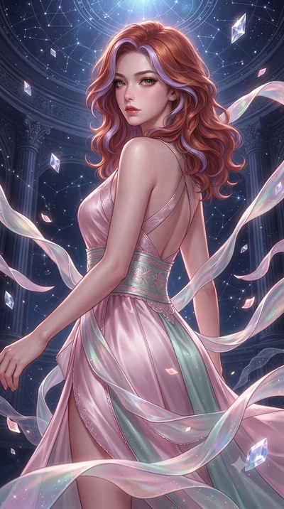 score_9, masterpiece, best quality, ultra-detailed, high-budget anime keyframe, editorial fashion photography, tasteful artistic composition, Caucasian woman. close-up cowboy shot from the waist and thighs up, the character dominates the composition,