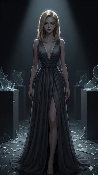 score_9, masterpiece, best quality, ultra-detailed, high-budget anime keyframe, editorial fashion photography, tasteful artistic composition, Korean woman. cowboy shot from the thighs up, character and outfit filling the frame for maximum editorial p