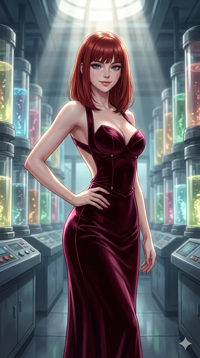 score_9, masterpiece, best quality, ultra-detailed, high-budget anime keyframe, editorial fashion photography, tasteful artistic composition, Caucasian woman, strictly human ears. cowboy shot from the thighs up, character and outfit filling the frame