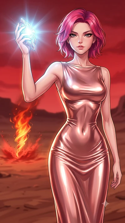 score_9, masterpiece, best quality, ultra-detailed, high-budget anime keyframe, clean line-art, cel-shading, Caucasian woman, strictly human ears. close-up cowboy shot from the waist and thighs up, the character dominates the composition, filling the