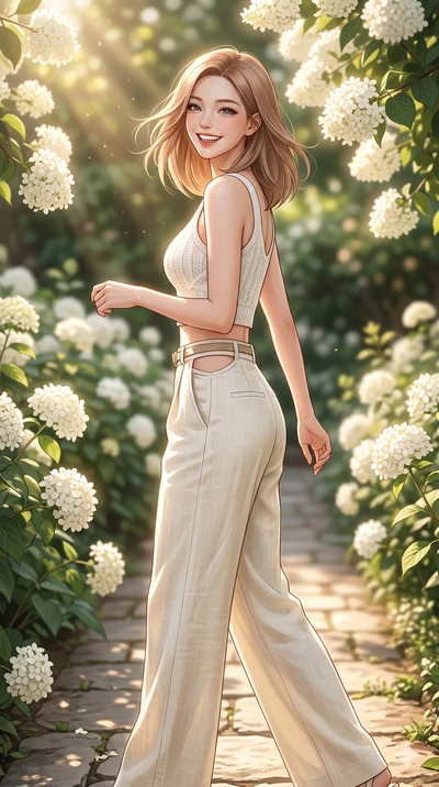 score_9, masterpiece, best quality, ultra-detailed, high-budget anime keyframe, editorial fashion photography, tasteful artistic composition, Korean woman. cowboy shot from the thighs up, character and outfit filling the frame for maximum editorial p
