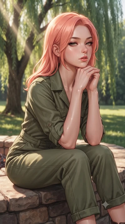score_9, masterpiece, best quality, ultra-detailed, high-budget anime keyframe, editorial fashion photography, tasteful artistic composition, Japanese woman. close-up cowboy shot from the waist and thighs up, the character dominates the composition, 