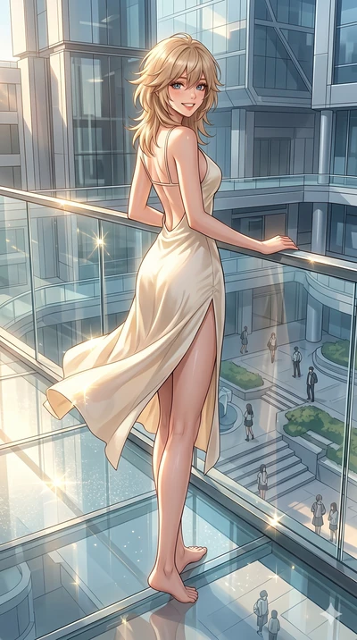 score_9, masterpiece, best quality, ultra-detailed, high-budget anime keyframe, editorial fashion photography, tasteful artistic composition, Japanese woman. cowboy shot from the thighs up, character and outfit filling the frame for maximum editorial