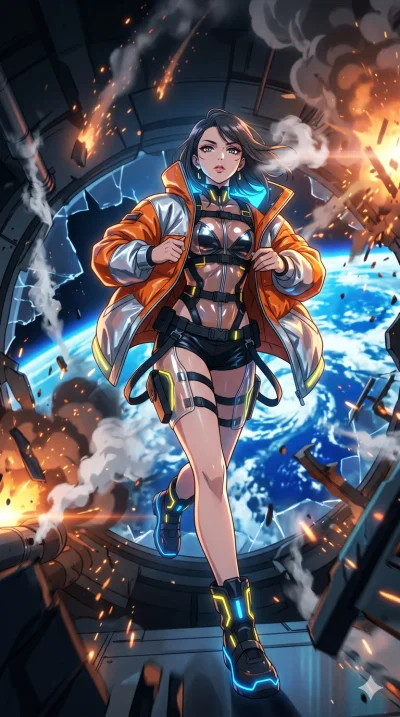 score_9, masterpiece, best quality, ultra-detailed, High-budget Anime Keyframe, vibrant colors, fluid line-art, expressive lighting, cinematic composition, Ufotable-style visual effects, top-tier animation quality, Japanese woman with delicate and el