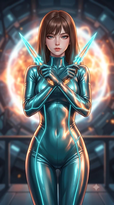 score_9, masterpiece, best quality, ultra-detailed, high-budget anime keyframe, editorial fashion photography, tasteful artistic composition, Korean woman. close-up cowboy shot from the waist and thighs up, the character dominates the composition, fi