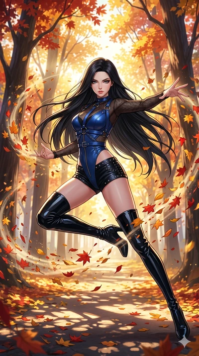 score_9, masterpiece, best quality, ultra-detailed, High-budget Anime Keyframe, beautiful Caucasian anime girl (strictly human ears). Dynamic full-body shot stretching the vertical silhouette with her statuesque presence. Summoning a whirlwind of col