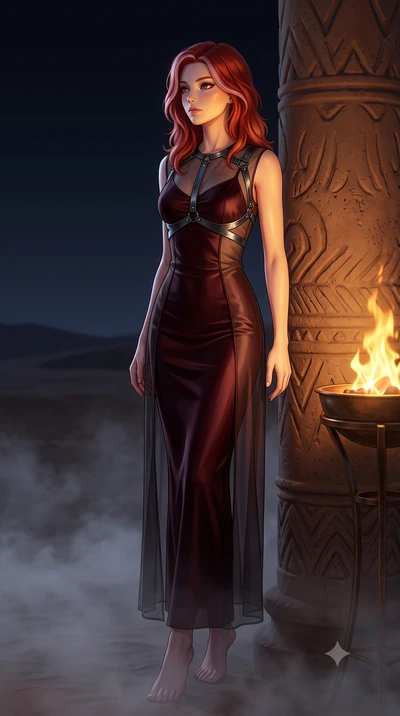 score_9, masterpiece, best quality, ultra-detailed, high-budget anime keyframe, editorial fashion photography, tasteful artistic composition, Caucasian woman. low angle full-body shot from head to toe showing her feet, filling the entire 9:16 vertica