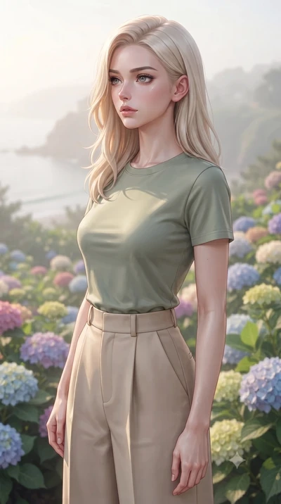 score_9, masterpiece, best quality, ultra-detailed, high-budget anime keyframe, editorial fashion photography, tasteful artistic composition, Caucasian woman woman. close-up cowboy shot from the waist and thighs up, the character dominates the compos