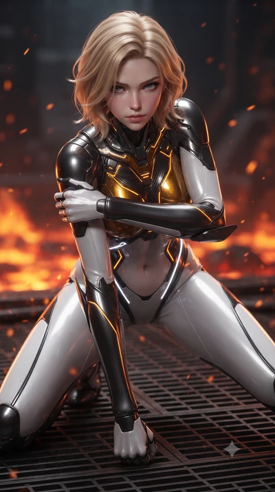 score_9, masterpiece, best quality, ultra-detailed, high-budget anime keyframe, editorial fashion photography, tasteful artistic composition, Caucasian woman. close-up cowboy shot from the waist and thighs up, the character dominates the composition,