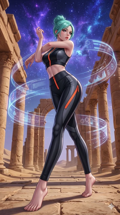 score_9, masterpiece, best quality, ultra-detailed, high-budget anime keyframe, editorial fashion photography, tasteful artistic composition, Japanese woman. low angle full-body shot from head to toe showing her feet, filling the entire 9:16 vertical