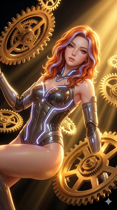 score_9, masterpiece, best quality, ultra-detailed, high-budget anime keyframe, semi-realistic 3D game render, Caucasian woman, strictly human ears. Upper body close-up from the thighs up, character filling the screen for maximum presence. She is int