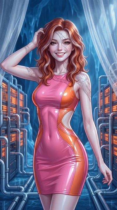 score_9, masterpiece, best quality, ultra-detailed, high-budget anime keyframe, editorial fashion photography, tasteful artistic composition, Caucasian woman, strictly human ears. close-up cowboy shot from the waist and thighs up, the character domin