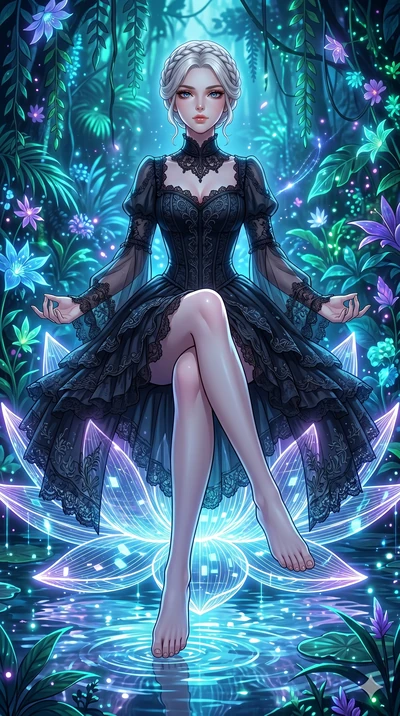 score_9, masterpiece, best quality, ultra-detailed, High-budget Anime Keyframe, vibrant colors, fluid line-art, expressive lighting, cinematic composition, Ufotable-style visual effects, top-tier animation quality, Japanese woman with delicate and el