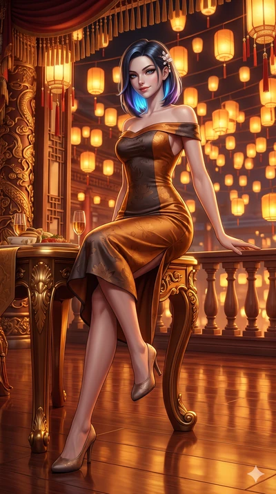 Caucasian woman. low angle full-body shot from head to toe showing her feet,.