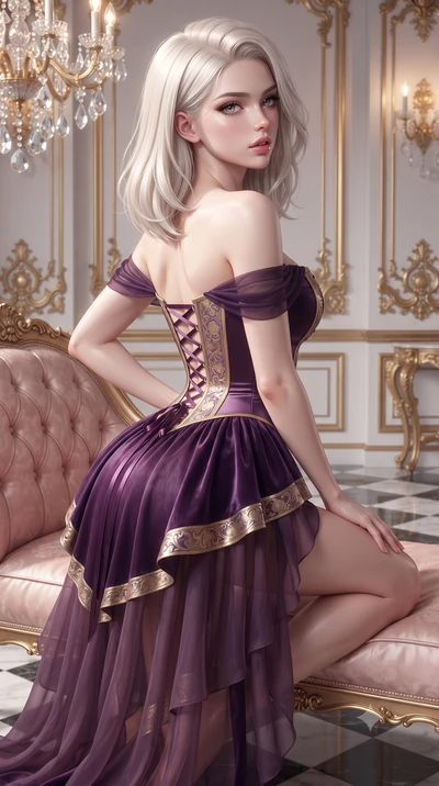 score_9, masterpiece, best quality, ultra-detailed, high-budget anime keyframe, editorial fashion photography, tasteful artistic composition, Caucasian woman. close-up cowboy shot from the waist and thighs up, the character dominates the composition,