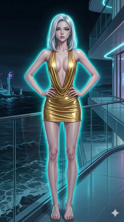 score_9, masterpiece, best quality, ultra-detailed, high-budget anime keyframe, editorial fashion photography, tasteful artistic composition, Korean woman. cowboy shot from the thighs up, character and outfit filling the frame for maximum editorial p