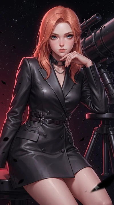 score_9, masterpiece, best quality, ultra-detailed, high-budget anime keyframe, editorial fashion photography, tasteful artistic composition, Japanese woman. close-up cowboy shot from the waist and thighs up, the character dominates the composition, 