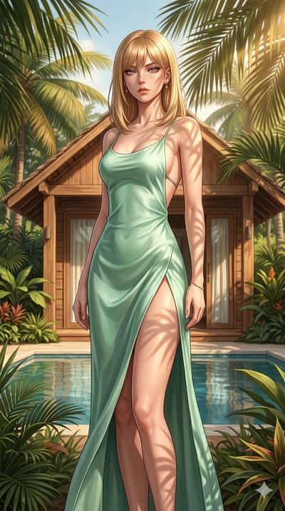 score_9, masterpiece, best quality, ultra-detailed, high-budget anime keyframe, editorial fashion photography, tasteful artistic composition, Japanese woman. cowboy shot from the thighs up, character and outfit filling the frame for maximum editorial